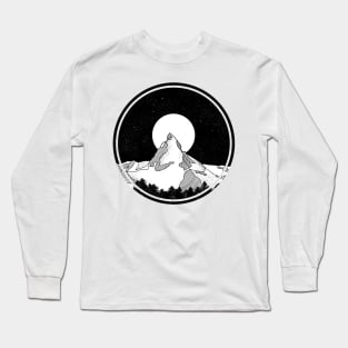 The Matterhorn black and white Long Sleeve T-Shirt